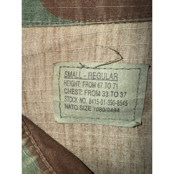 Woodland Camo Military Coat Jacket Shirt Small Regular Army Green Hunting Casual - Picture 9 of 9